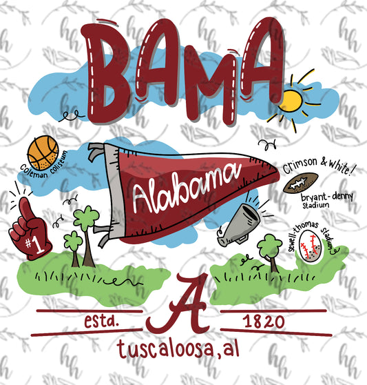 Bama Doodle PNG - Digital Download