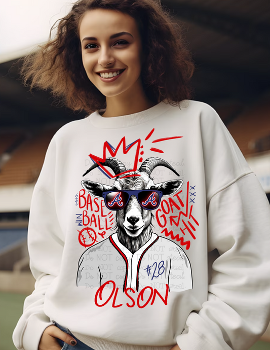 Goat 4 - Baseball PNG - Digital Download