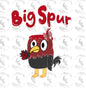 Blue Spur Bow PNG - Digital Download