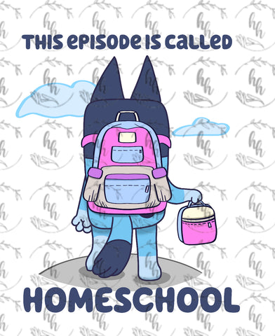 Blue B2S Homeschool PNG - Digital Download - GL