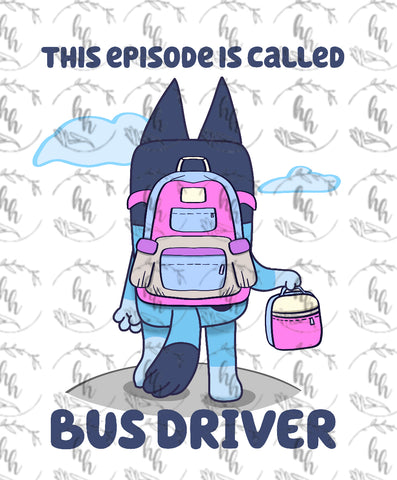 Blue B2S Bus Driver PNG - Digital Download - GL