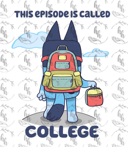 Blue B2S College PNG - Digital Download