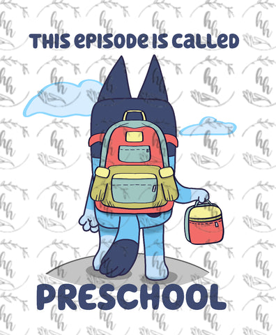 Blue B2S Preschool PNG - Digital Download