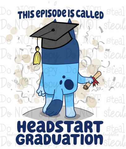 Blue Headstart Grad PNG - Digital Download
