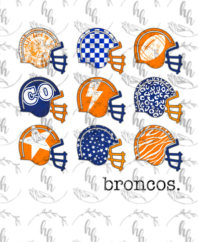 Broncos Helmet PNG - Digital Download