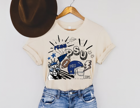 '24 PENN ST COLLAGE Doodle PNG - Digital Download