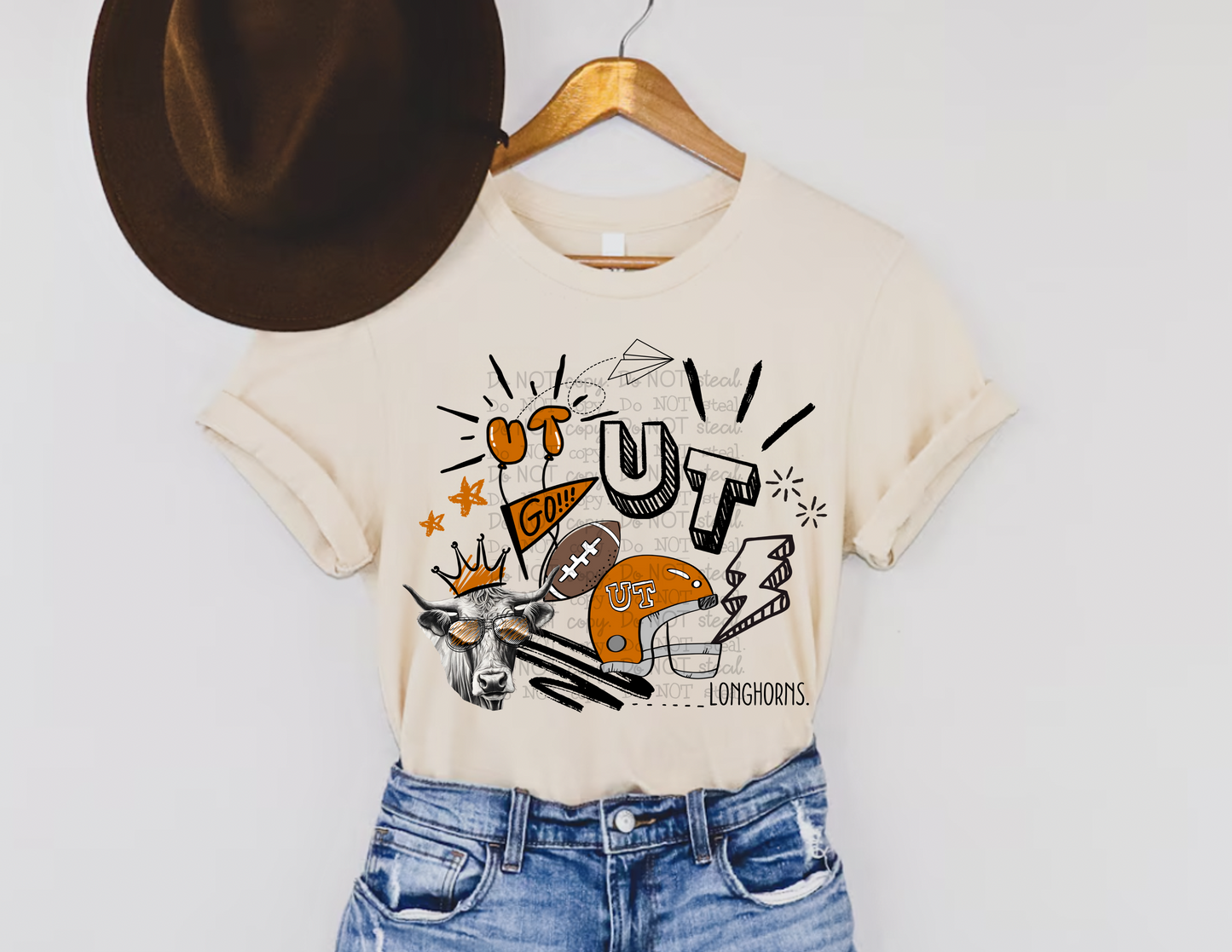 '24 U of TX COLLAGE Doodle PNG - Digital Download