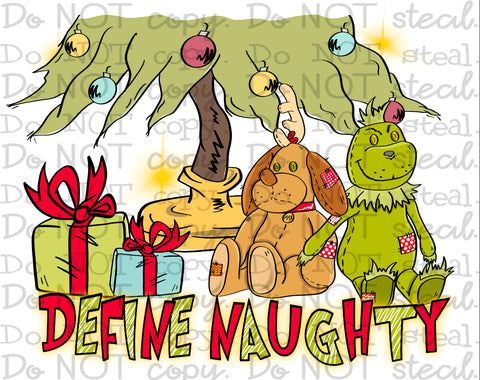 Define Naughty Stuffies PNG - digital download