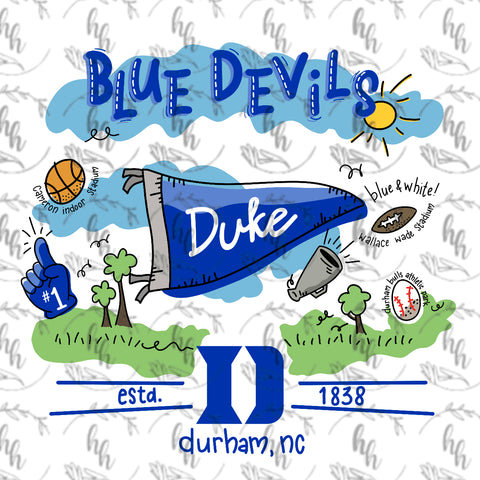 Duke Doodle PNG - Digital Download