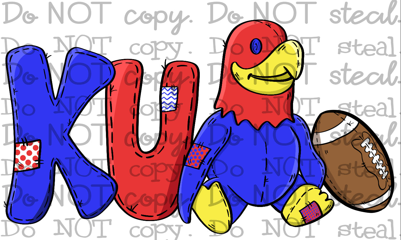 KU Plushie PNG - Digital Download