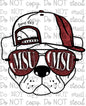 MSU Aviator Glasses PNG - Digital Download