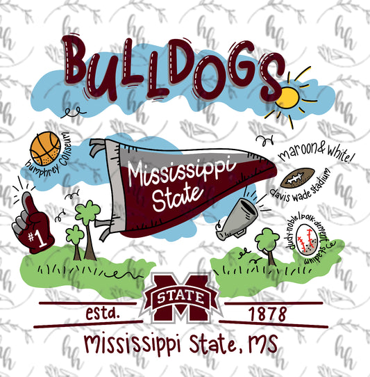 MSU Doodle PNG - Digital Download