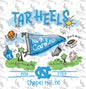 NC Heels Doodle PNG - Digital Download
