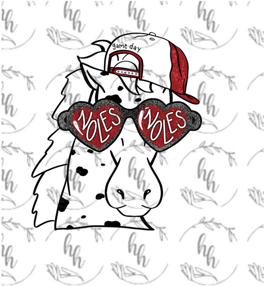 FSU Heart Glasses PNG - Digital Download