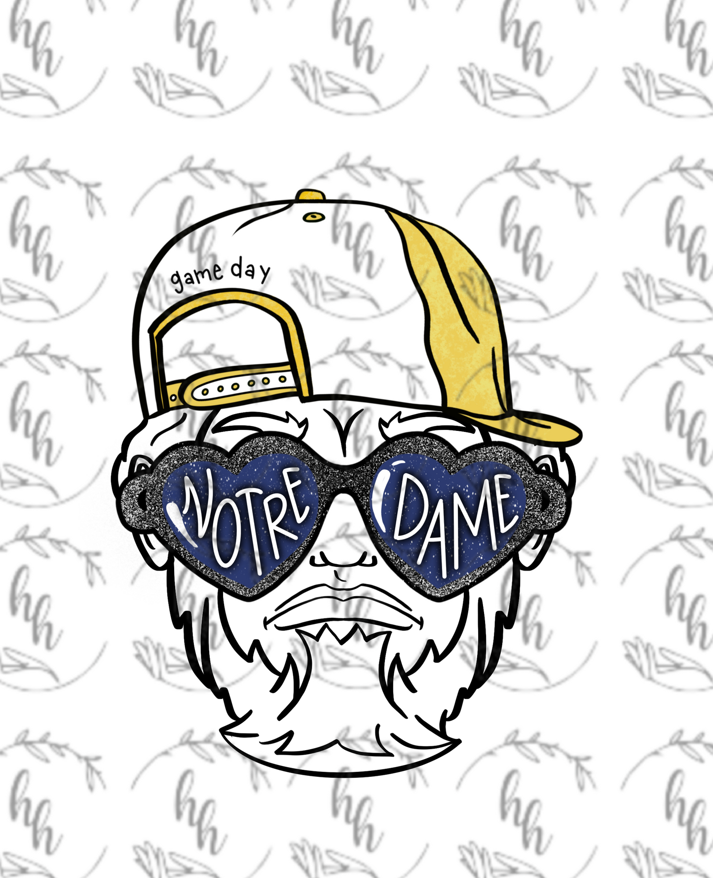 ND Heart Glasses PNG - Digital Download