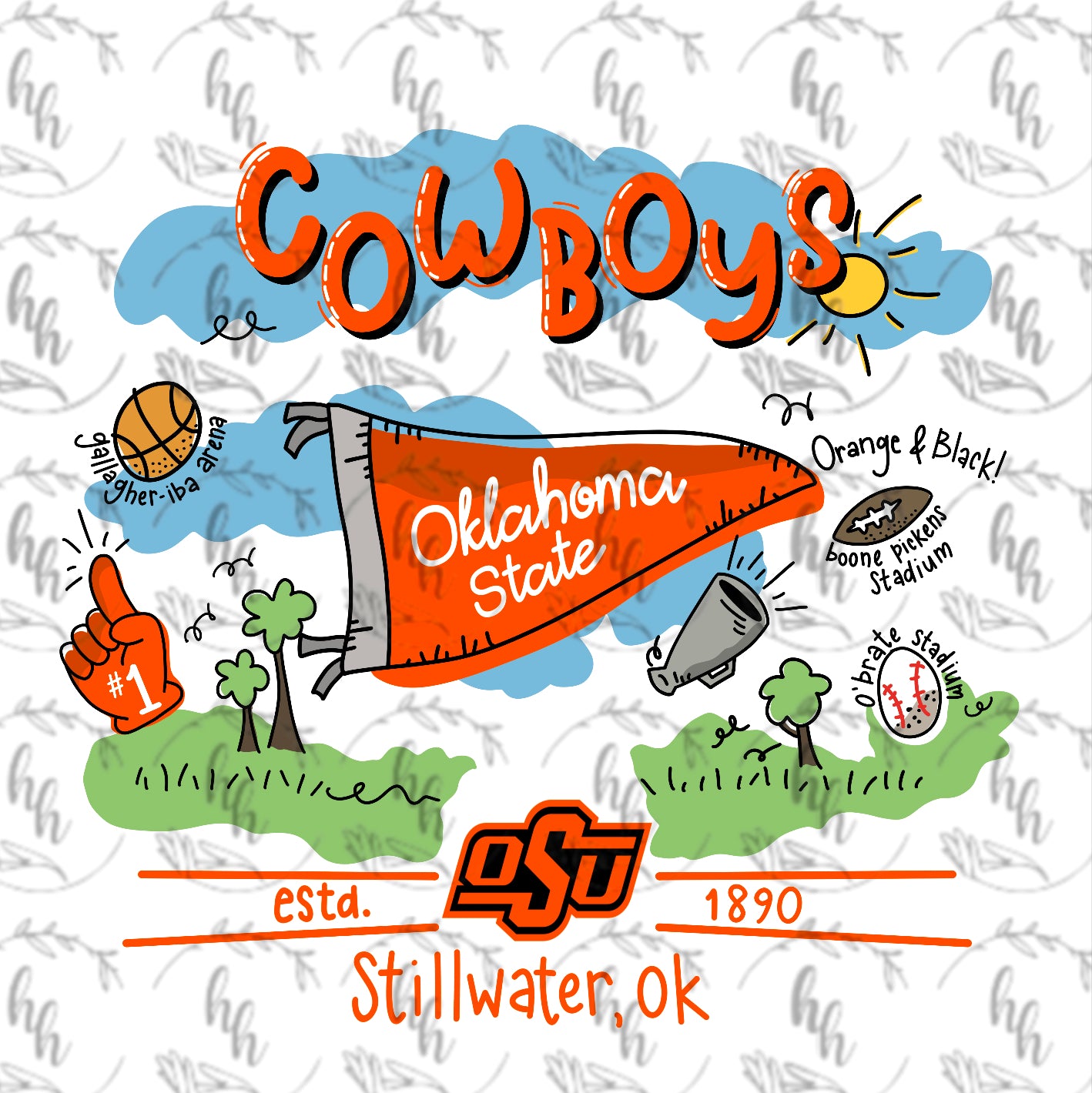 Cowboy Doodle PNG - Digital Download