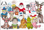 Plushie Christmas Characters Clipart (28 files)