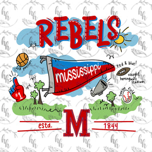 Rebels Doodle PNG - Digital Download