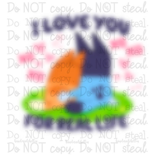 Love You Blue PNG - Digital Download