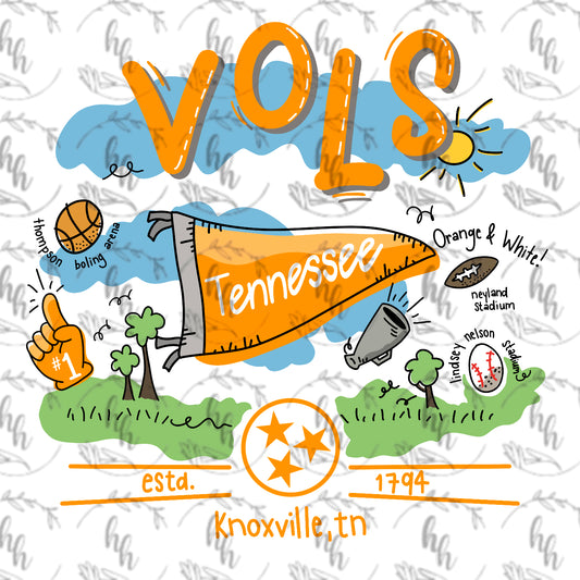 Vol Doodle PNG - Digital Download