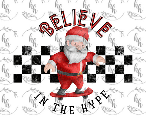 Hype Santa PNG - digital download