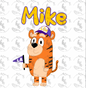 Blue Mike PNG - Digital Download