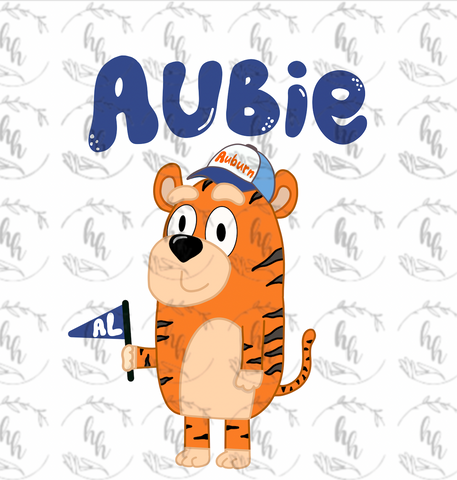 Blue Aubie PNG - Digital Download