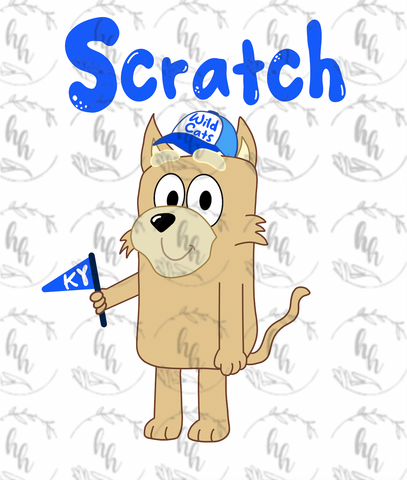 Blue Scratch PNG - Digital Download