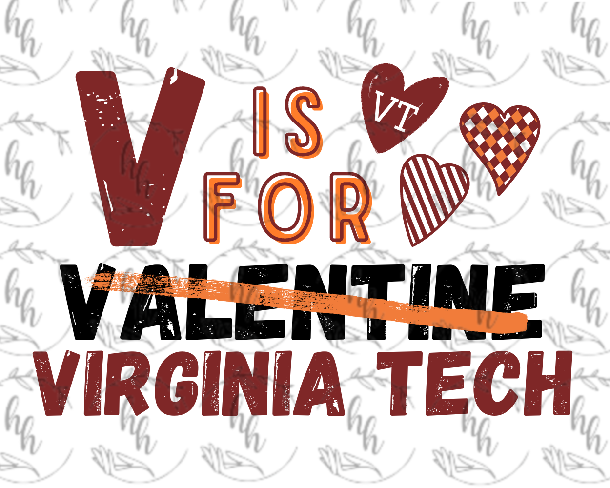 v for vt PNG - Digital Download