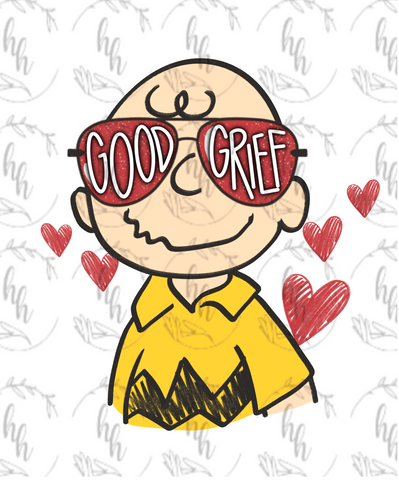 Charlie Brown hearts PNG - Digital Download