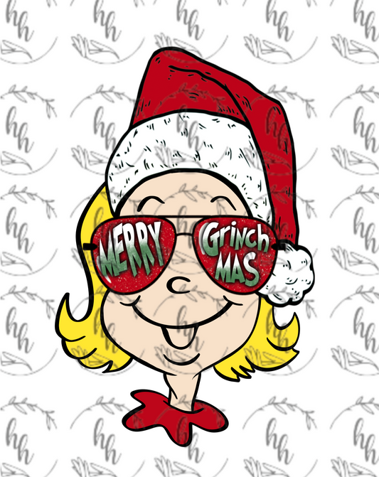 Cindy Who (color) PNG - santa hat