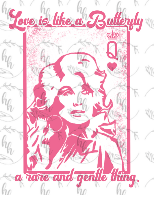 Love is like a butterfly PNG - Digital Download