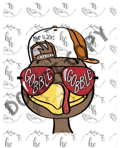 Gobble Gobble Turkey PNG - HAT