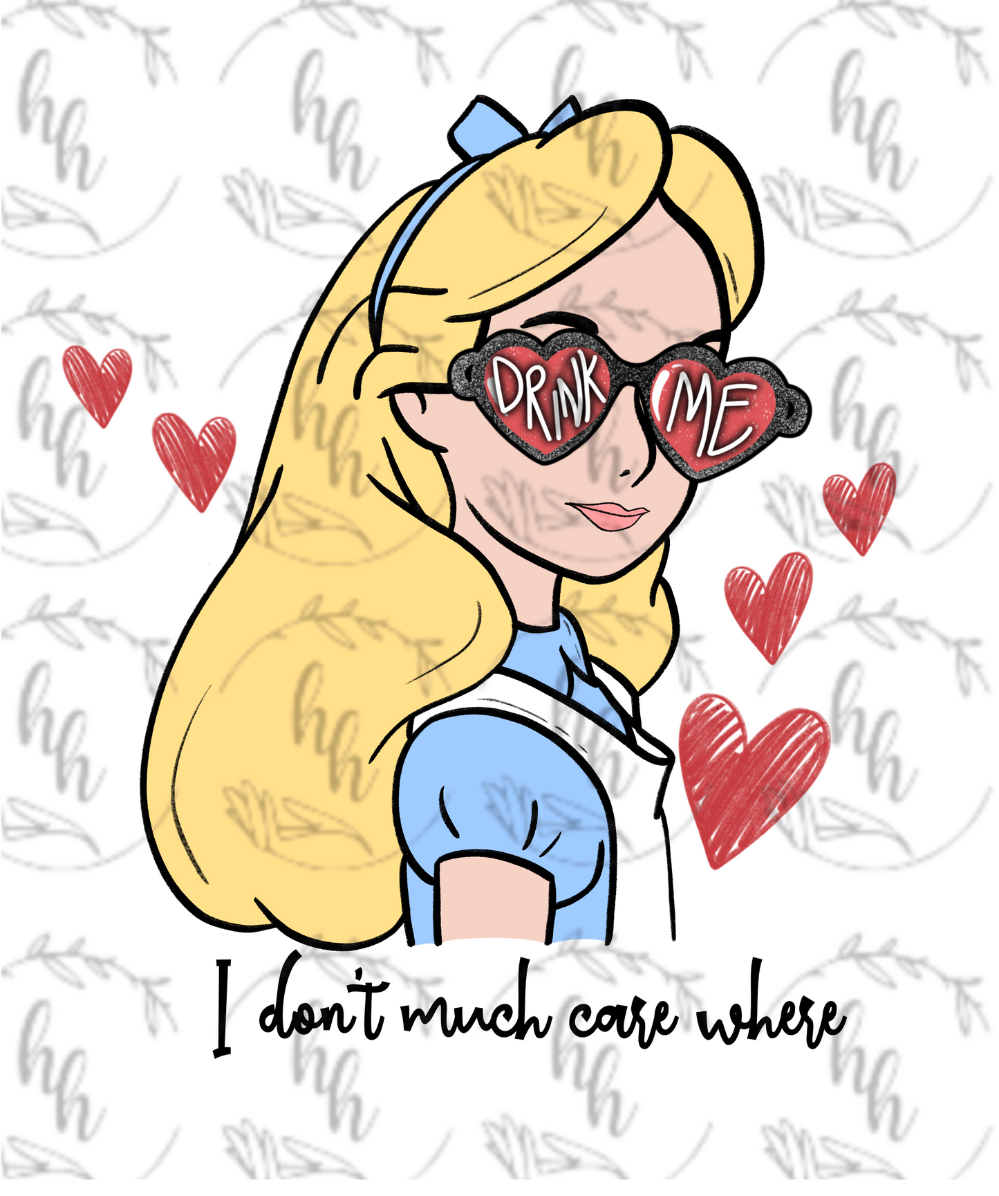 Drink Me hearts PNG - Digital Download