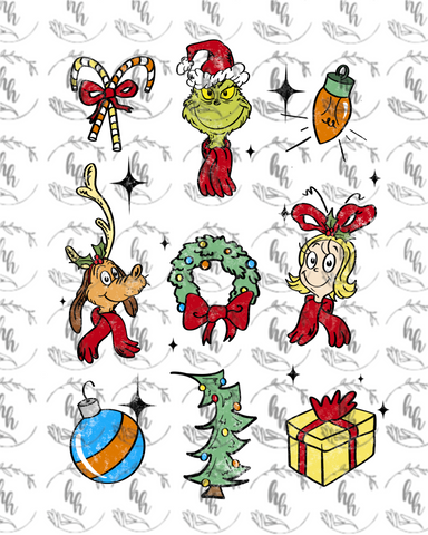 Grinch Gallery PNG - digital download