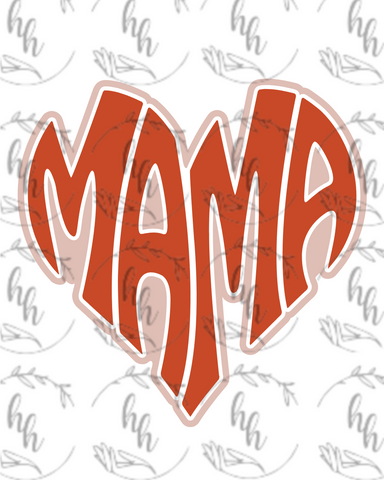 Mama Heart PNG - Digital Download