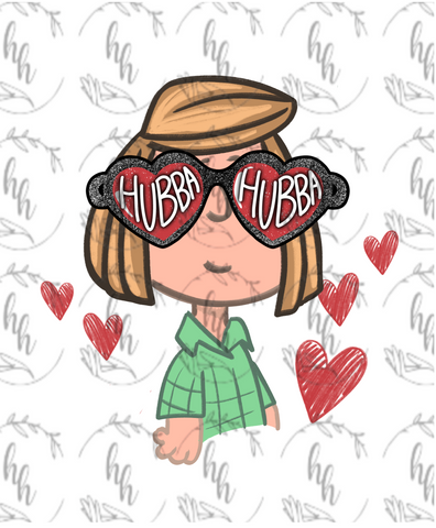 Peppermint Patty hearts PNG - Digital Download