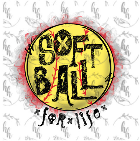 Softball for Life PNG - Digital Download